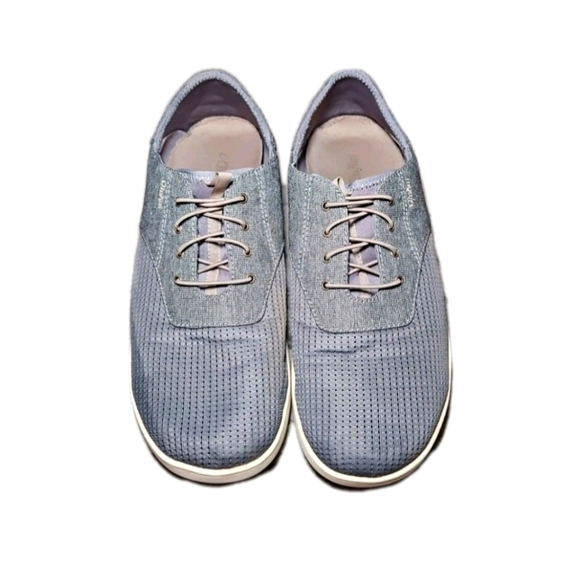 OluKai Men’s Nohea Moku No Tie Boat Shoes In Charcoal / Clay 13 - Picture 4 of 13